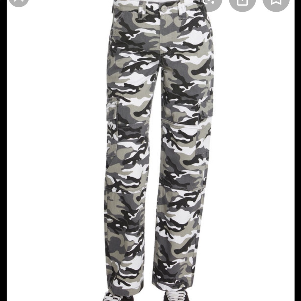 Black,white and gray Dickie camaflauge pants